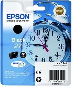 Epson 27 T2701 BK - C13T27014012 Original - Sort 6,2 ml Epson 27 T2701 BK - C13T27014012 Original - Sort 6,2 ml