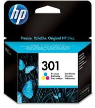 HP 301 C (CH562EE) 3 farve blækpatron, 3ml Original HP 301 C (CH562EE) 3 farve blækpatron, 3ml Original