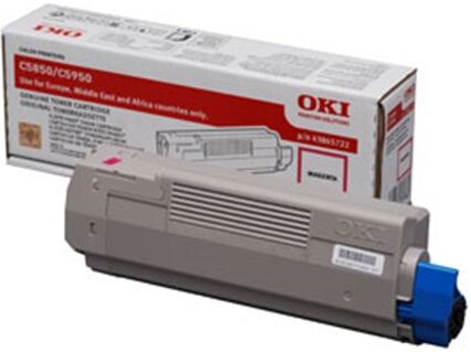 Oki C5850/5950/MC560 M (43865722) Lasertoner, magenta, Original 6000 print Oki C5850/5950/MC560 M (43865722) Lasertoner, magenta, Original 6000 print