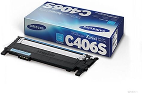 Samsung CLP-360 (CLT-C406/ELS) Cyan Lasertoner, Original 1000 print Samsung CLP-360 (CLT-C406/ELS) Cyan Lasertoner, Original 1000 print