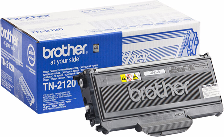 Brother TN2120 BK sort Lasertoner, Original Brother TN2120 BK sort Lasertoner, Original