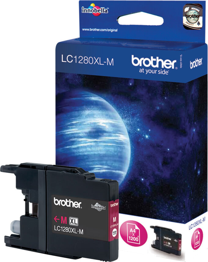 Brother LC1280 XL M blækpatron - Original - Magenta 24 ml Brother LC1280 XL M blækpatron - Original - Magenta 24 ml