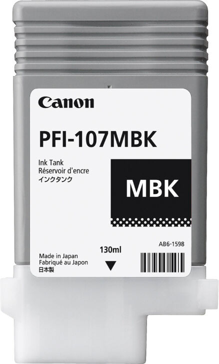 Canon PFI-107MBK blækpatron - 6704B001 Original - Sort 130 ml Canon PFI-107MBK blækpatron - 6704B001 Original - Sort 130 ml