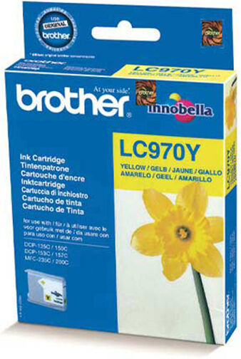 Brother LC 970 Y blækpatron - LC970Y Original - Gul 6 ml Brother LC 970 Y blækpatron - LC970Y Original - Gul 6 ml