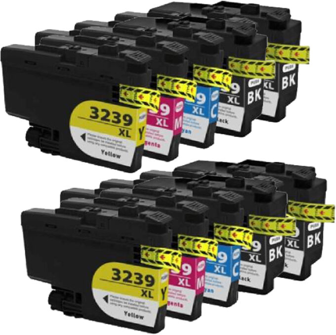 Brother LC 3239 XL combo pack 10 stk blækpatron - Kompatibel - BK/C/M/Y 820 ml Brother LC 3239 XL combo pack 10 stk blækpatron - Kompatibel - BK/C/M/Y 820 ml