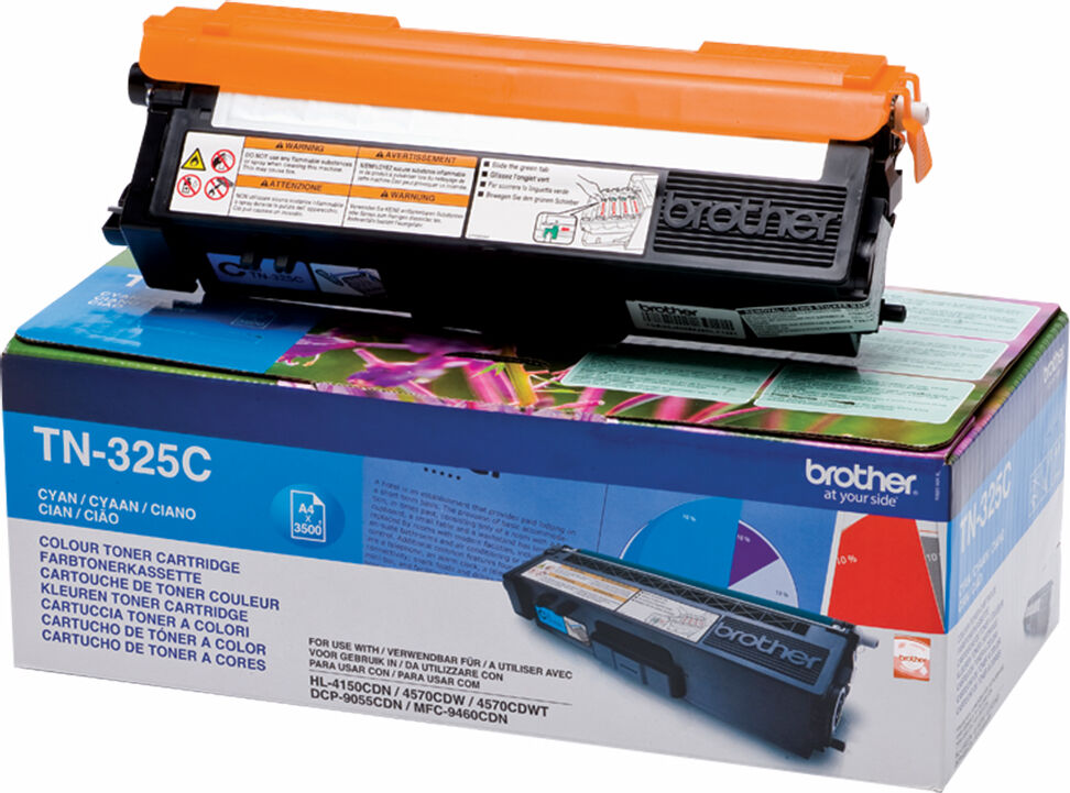 Brother TN325 C Cyan Lasertoner, Original Brother TN325 C Cyan Lasertoner, Original