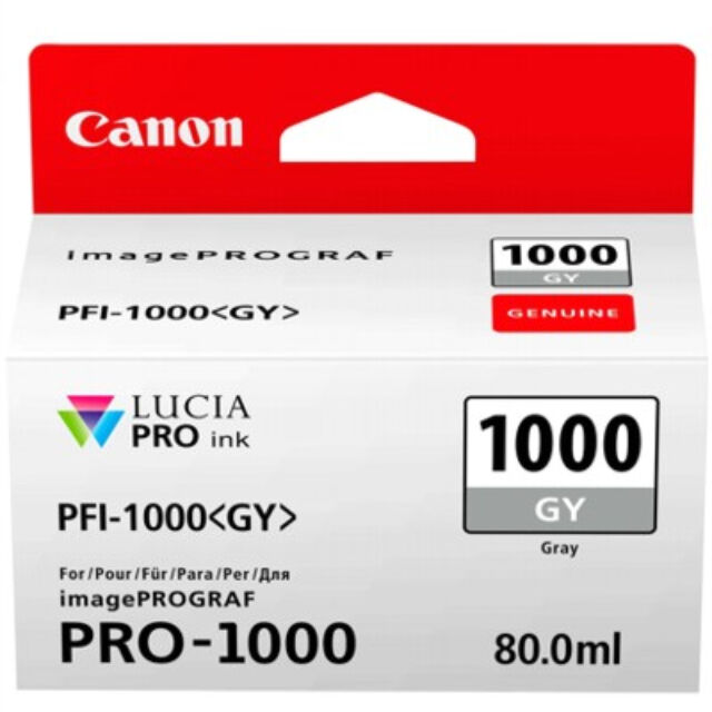 Canon PFI-1000 GY blækpatron - 0552C001 Original - Grå 80 ml Canon PFI-1000 GY blækpatron - 0552C001 Original - Grå 80 ml