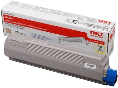 Oki MC 860 Y lasertoner - 44059209 Original - Gul 10000 sider Oki MC 860 Y lasertoner - 44059209 Original - Gul 10000 sider
