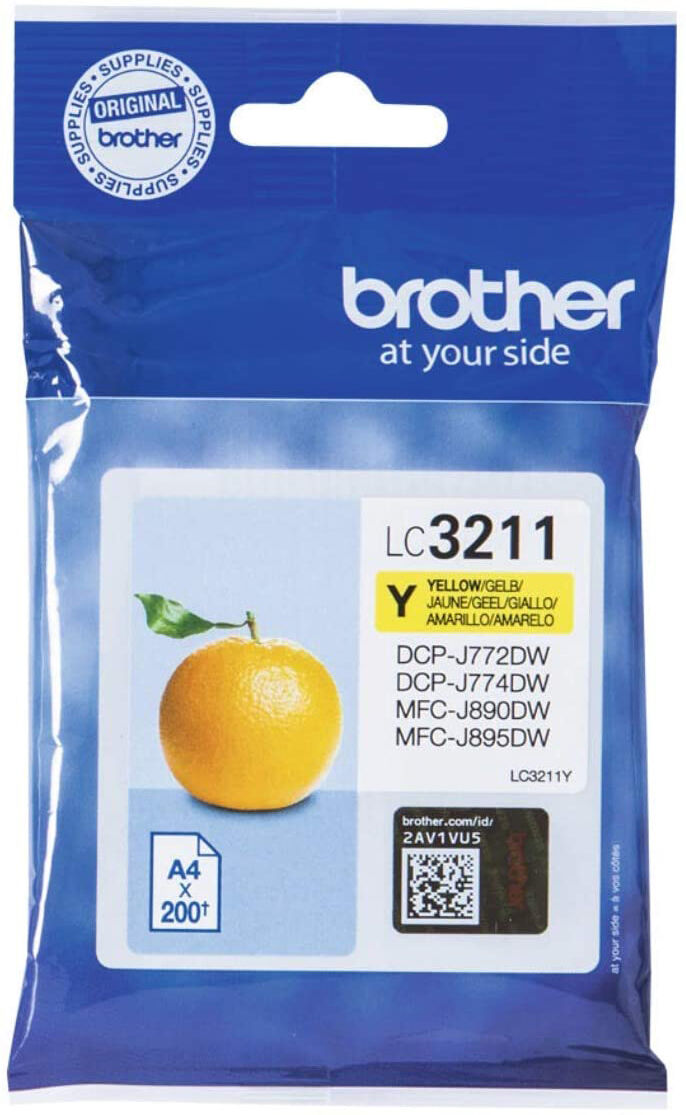 Brother LC3211Y - LC3211Y Original - Gul 4 ml Brother LC3211Y - LC3211Y Original - Gul 4 ml