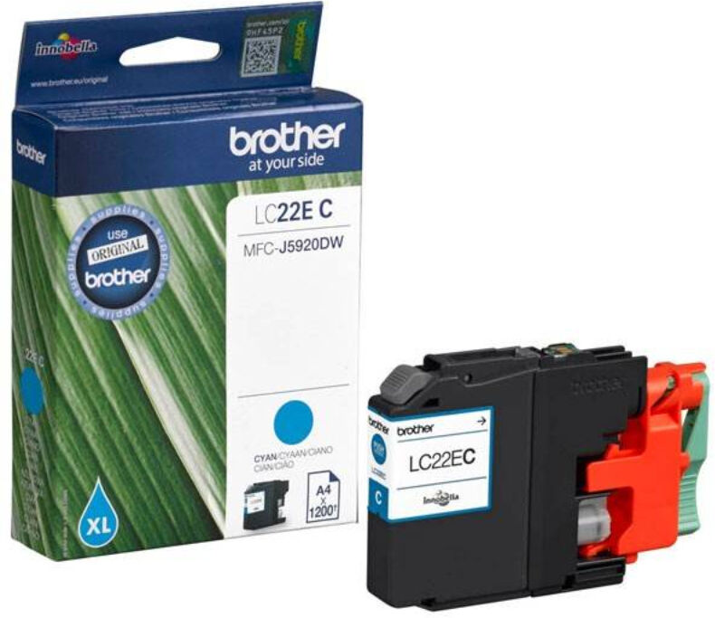 Brother LC22EC blækpatron - Original - Cyan 24 ml Brother LC22EC blækpatron - Original - Cyan 24 ml