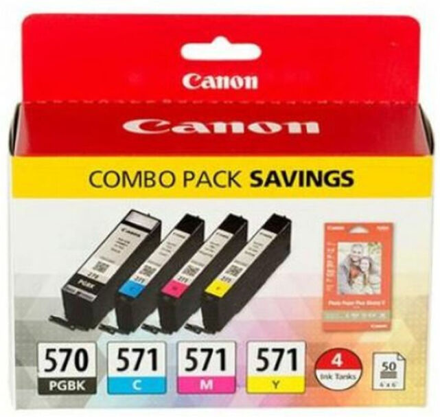 Canon PGI 570 BK/ CLI 571 CMYK, Sampak 5 stk blækpatron, Original, blistered Canon PGI 570 BK/ CLI 571 CMYK, Sampak 5 stk blækpatron, Original, blistered