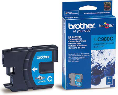 Brother LC 980 C blækpatron - LC980C Original - Cyan 5,2 ml Brother LC 980 C blækpatron - LC980C Original - Cyan 5,2 ml