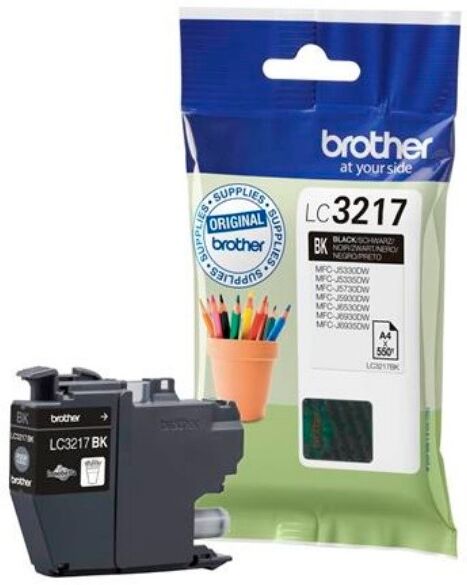 Brother LC3217BK blækpatron - Original - Sort 11 ml Brother LC3217BK blækpatron - Original - Sort 11 ml