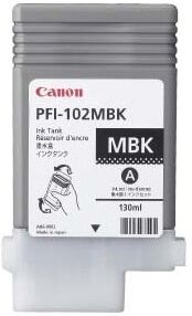 Canon PFI 102MBK blækpatron - Original - Mat sort 130 ml Canon PFI 102MBK blækpatron - Original - Mat sort 130 ml