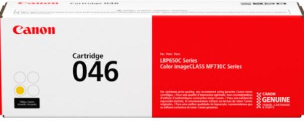 Canon CRG 046H Lasertoner - 1251C002 Original - Gul 5000 sider Canon CRG 046H Lasertoner - 1251C002 Original - Gul 5000 sider