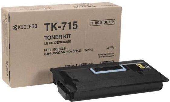 Kyocera TK-715 BK lasertoner - 1T02GR0EU0 Original - Sort 34000 sider Kyocera TK-715 BK lasertoner - 1T02GR0EU0 Original - Sort 34000 sider