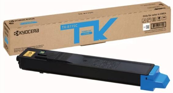 Kyocera TK-8115C M8124 C lasertoner - 1T02P3CNL0 Original - Cyan 6000 sider Kyocera TK-8115C M8124 C lasertoner - 1T02P3CNL0 Original - Cyan 6000 sider