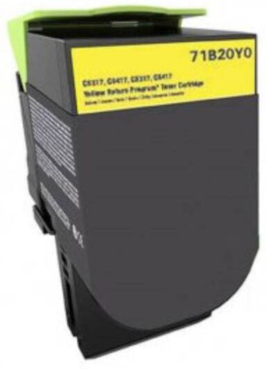 Lexmark CS317/CS417 Y Lasertoner - 71B2OYO Kompatibel - Gul 2300 sider Lexmark CS317/CS417 Y Lasertoner - 71B2OYO Kompatibel - Gul 2300 sider