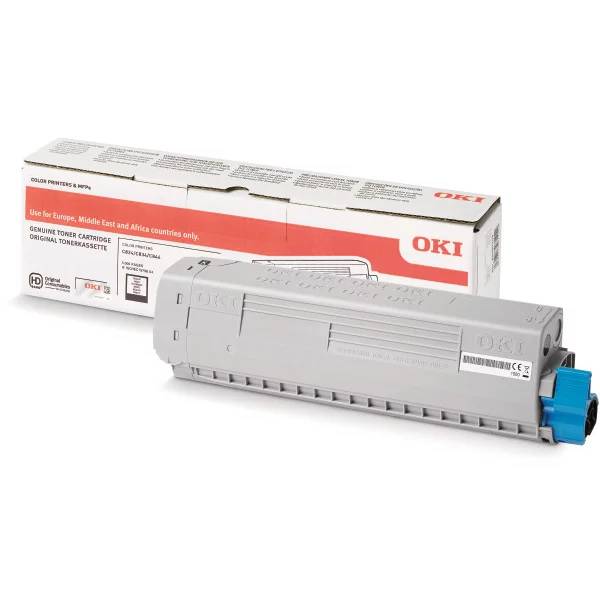 Oki C 824 BK lasertoner - 47095704 Original - Sort 5000 sider