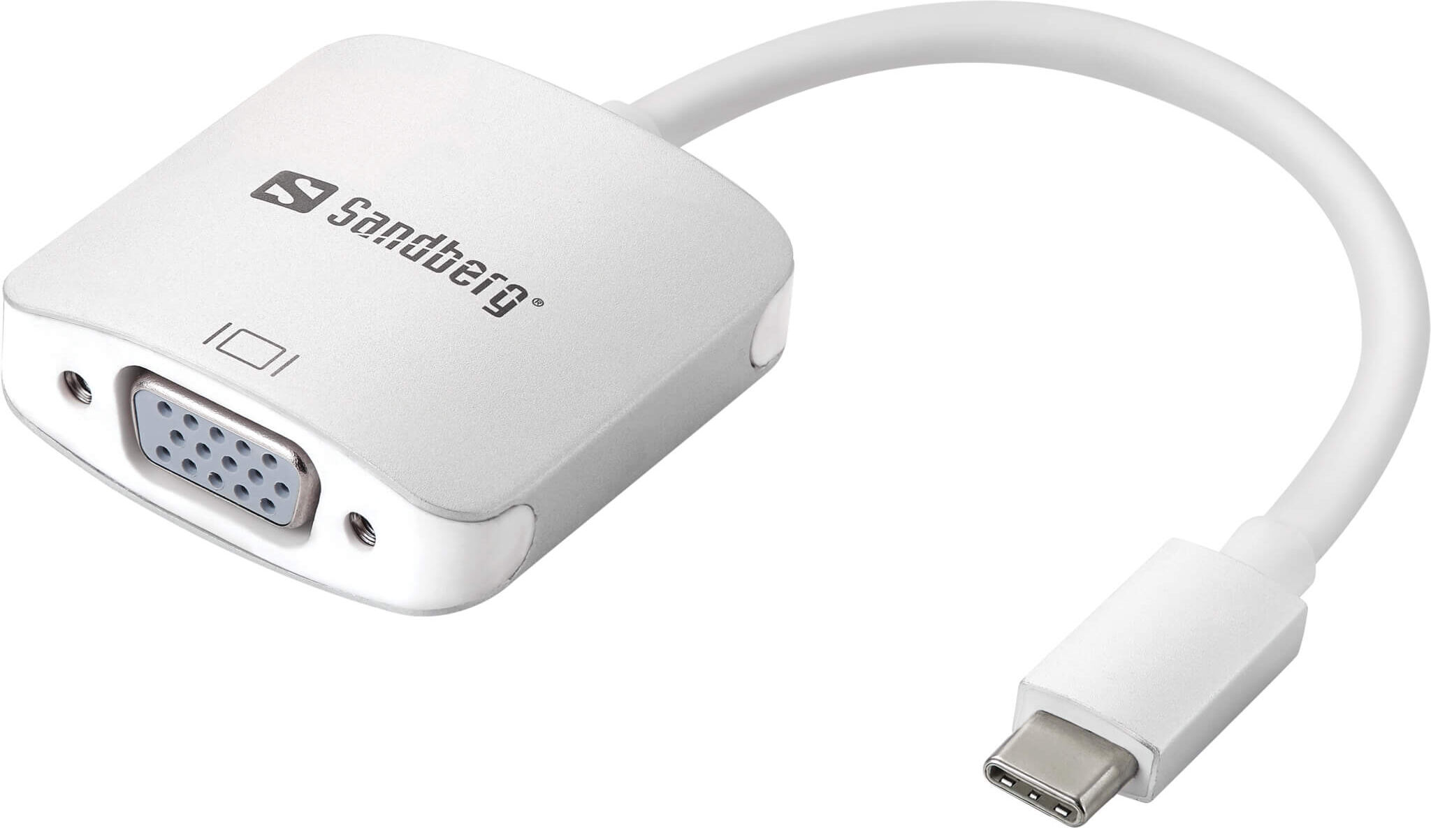 Sandberg USB-C to VGA Link, Hvid Sandberg USB-C to VGA Link, Hvid