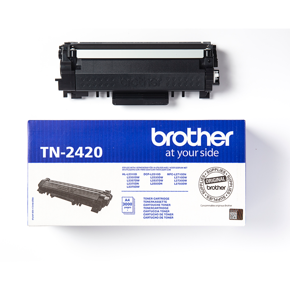 Brother TN 2420 BK Lasertoner - TN2420 Original - Sort 3000 sider