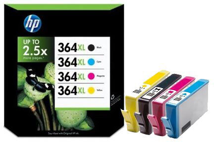 HP 364 XL combo pack 4 stk - HPN9J74AE Original - 56 ml HP 364 XL combo pack 4 stk - HPN9J74AE Original - 56 ml