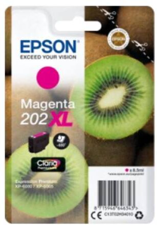 Epson 202 XL - C13T02H34010 Original - Magenta 650 sider Epson 202 XL - C13T02H34010 Original - Magenta 650 sider