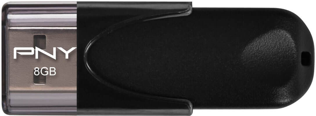PNY USB 2.0 Attache 4 8GB, sort PNY USB 2.0 Attache 4 8GB, sort
