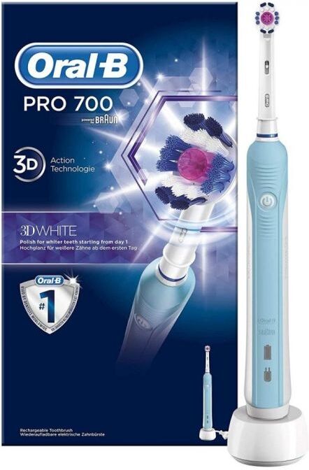 Oral-B Oral B tandbørste Pro 700 3D White pink Oral-B Oral B tandbørste Pro 700 3D White pink