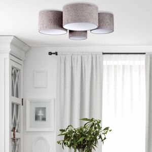 Euluna Boucle loftlampe med 4 skærme, grå