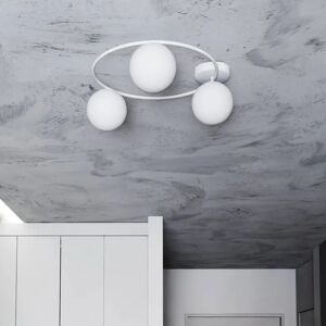 Euluna Ascella loftlampe, 3 lyskilder, hvid/opal