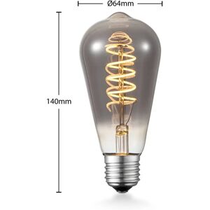 Lucande LED-pære E27 ST64 4 W 1.800 K dæmpbar røg