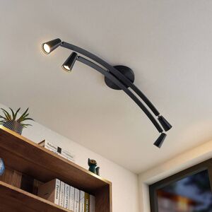 Lucande Velanoris loftlampe, 4 lyskilder, sort