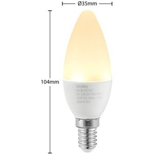 Lindby LED-pære E14 C35 4,5 W 3.000 K opal 2 stk