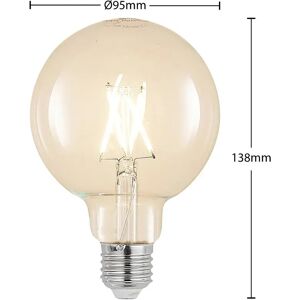 Arcchio LED-pære E27 4 W 2.700 K G95 globe klar 3 stk