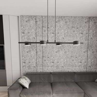 Loftspot Sora, længde 80 cm, metal, 4 lyskilder, 100 W, 1000 lm, 10000 K, 24 V, Sora EMIBIG LIGHTING, dæmpbar, Sort, Stue/spisestue, Metal, Moderne Loftspot Sora, længde 80 cm, metal, 4 lyskilder, 100 W, 1000 lm, 10000 K, 24 V, Sora EMIBIG LIGHTING, dæmpbar, Sort, Stue/spisestue, Metal, Moderne
