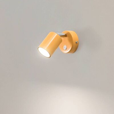 Vægspot Fun, gul, 14 cm høj, justerbar, GU10 Fun Luminex, Gul/orange, Stue/spisestue, Metal, Moderne Vægspot Fun, gul, 14 cm høj, justerbar, GU10 Fun Luminex, Gul/orange, Stue/spisestue, Metal, Moderne