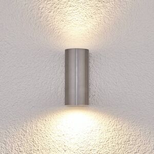 Lindby Aluminiums udendørsvæglampen Idris, 2 lyskilder