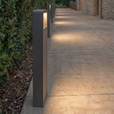 LED gadelampe - vejlampe LEYA Lucande, Sort, Aluminium, Moderne LED gadelampe - vejlampe LEYA Lucande, Sort, Aluminium, Moderne