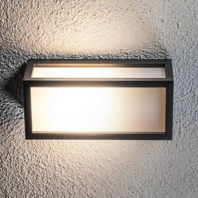 Lucande - Udendørs væglampe 'Tame' - Aluminium, Sort, Moderne, E27 - Væglampe Lucande - Udendørs væglampe 'Tame' - Aluminium, Sort, Moderne, E27 - Væglampe