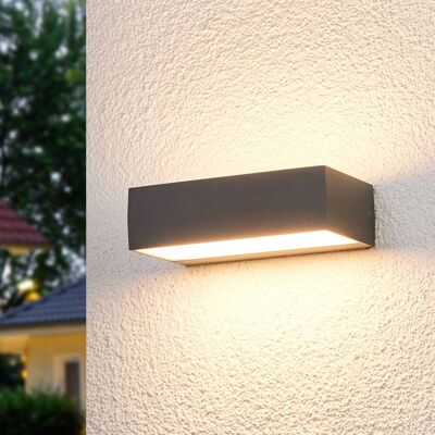 Udendørs LED-lys 'Lissi' Grå i Plastik (2 flammer) moderne Udendørs LED-lys 'Lissi' Grå i Plastik (2 flammer) moderne