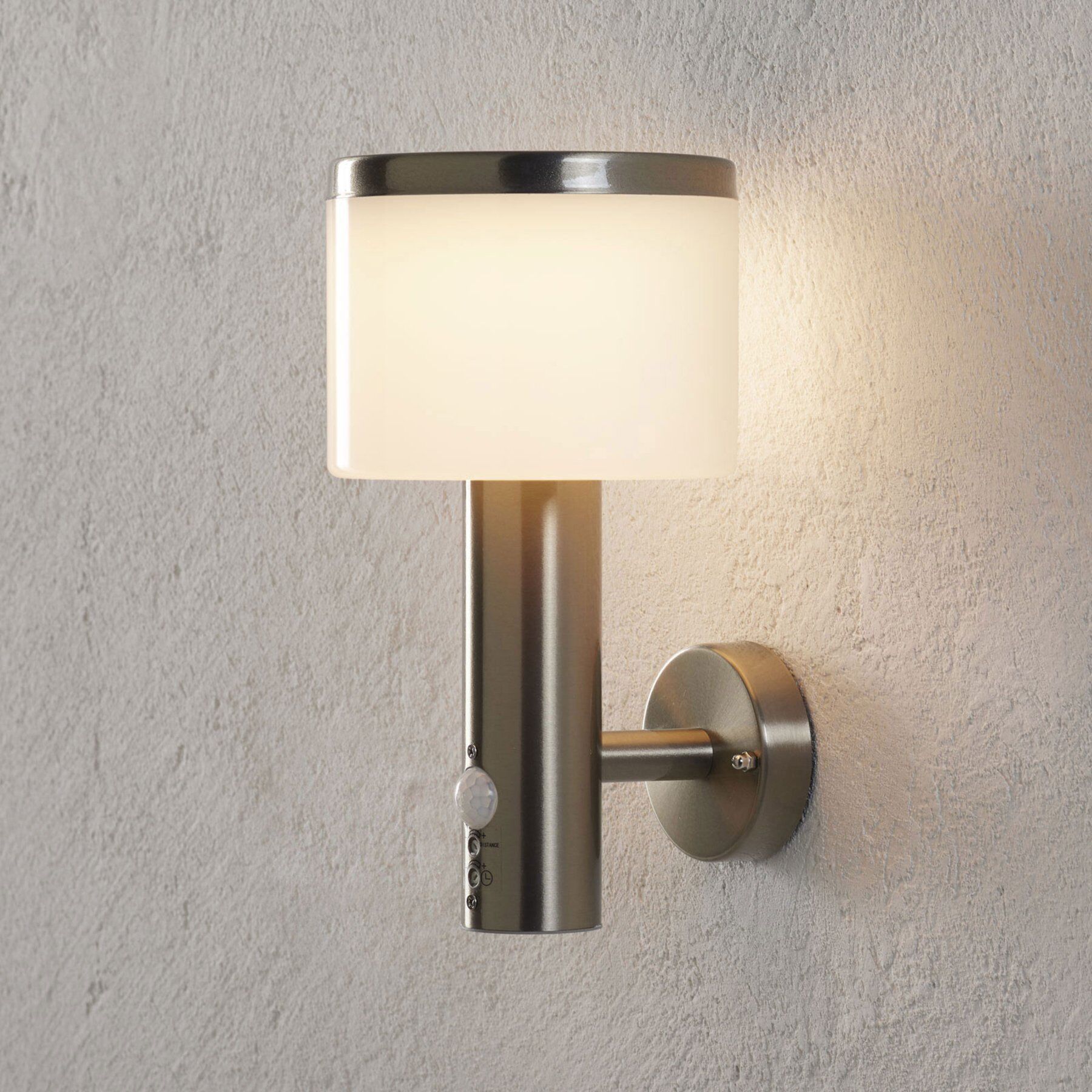 Lampenwelt.com Udendørs LED-væglampe Cathleen, bevægelsessensor Lampenwelt.com Udendørs LED-væglampe Cathleen, bevægelsessensor