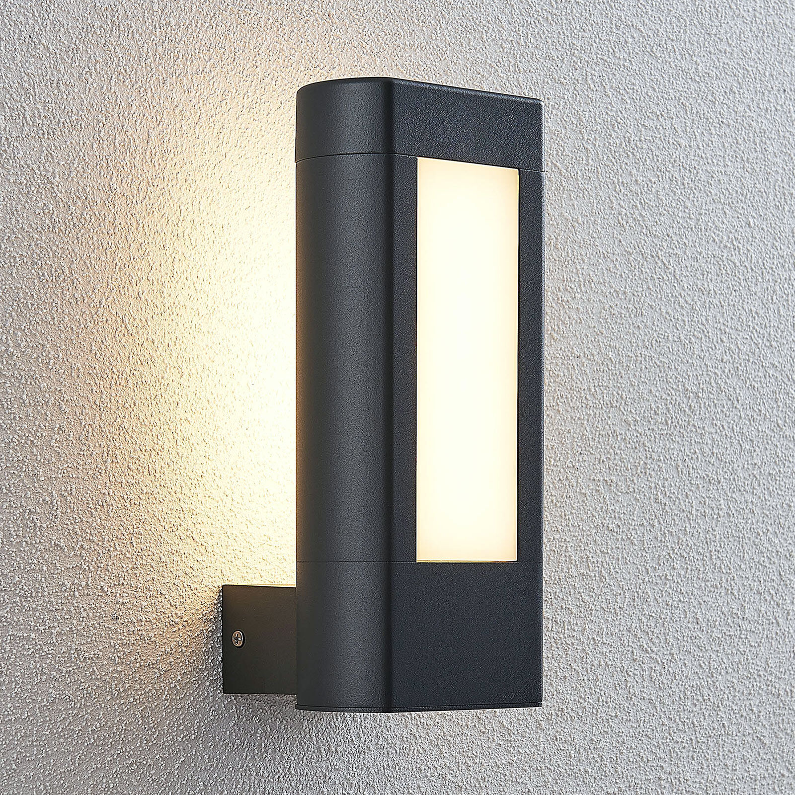 Lampenwelt.com Udendørs LED-væglampe Mhairi, firkantet Lampenwelt.com Udendørs LED-væglampe Mhairi, firkantet