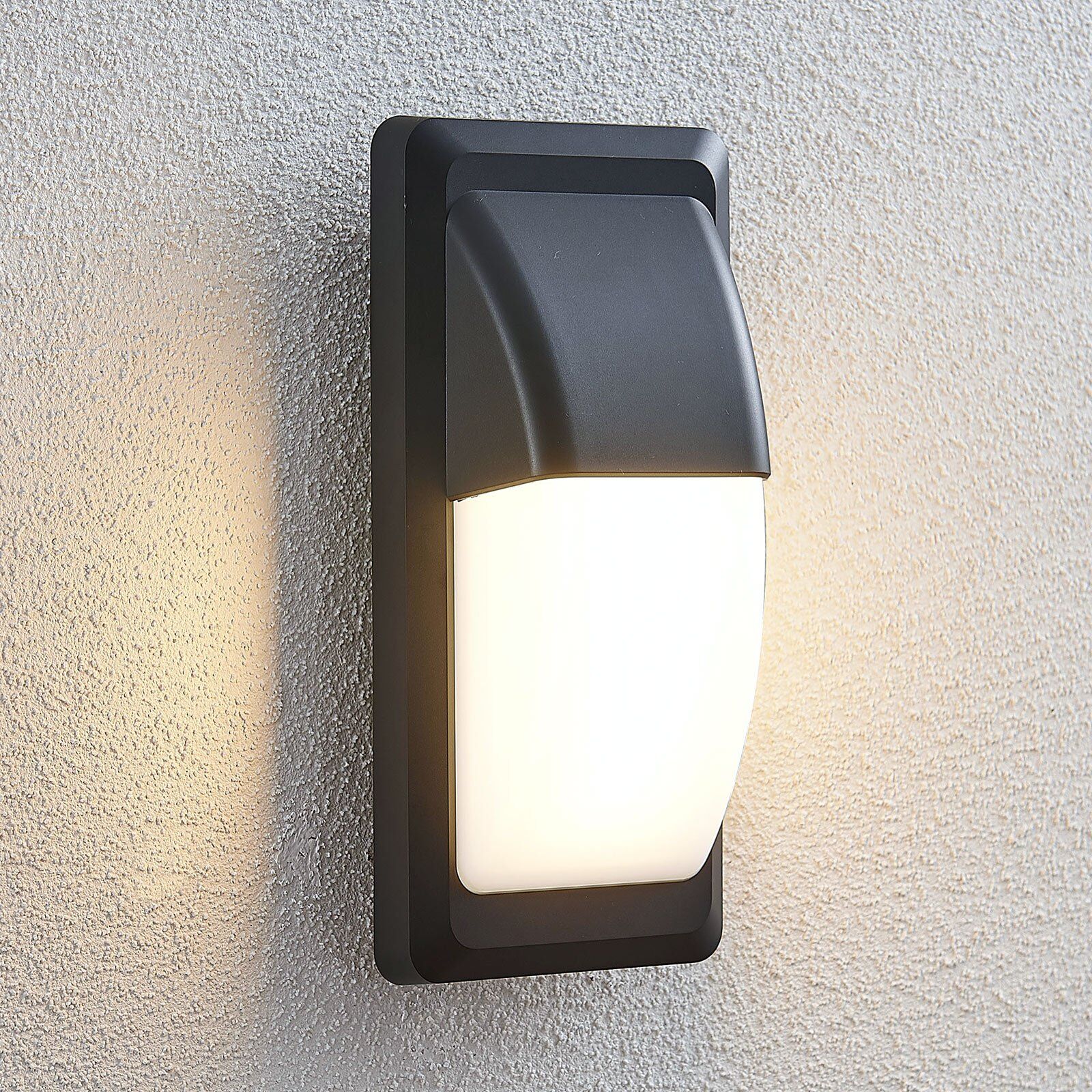 Lindby Udendørs LED-væglampe Nikan, IP65, mørkegrå Lindby Udendørs LED-væglampe Nikan, IP65, mørkegrå