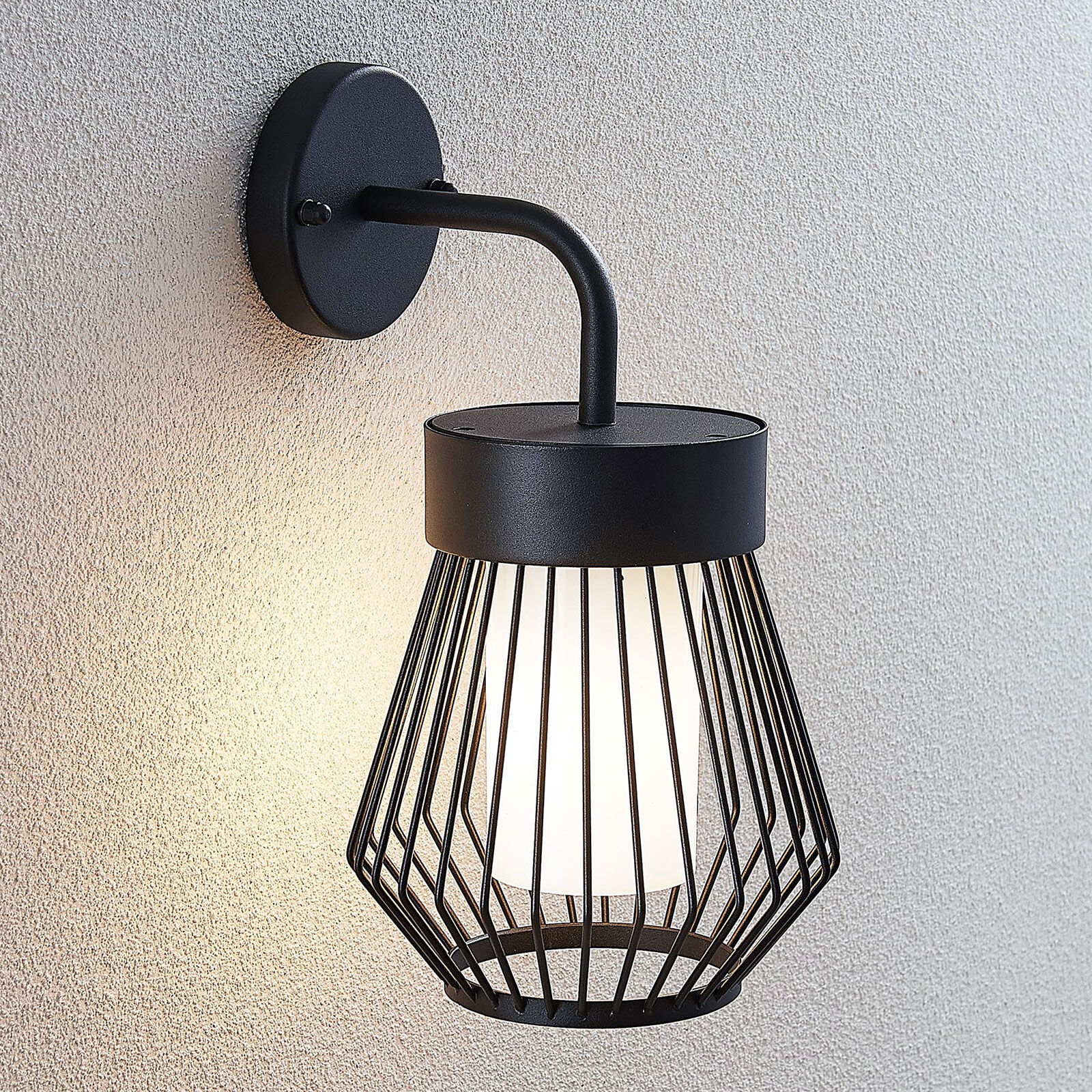 Lindby Udendørs væglampe Vajana i burform Lindby Udendørs væglampe Vajana i burform