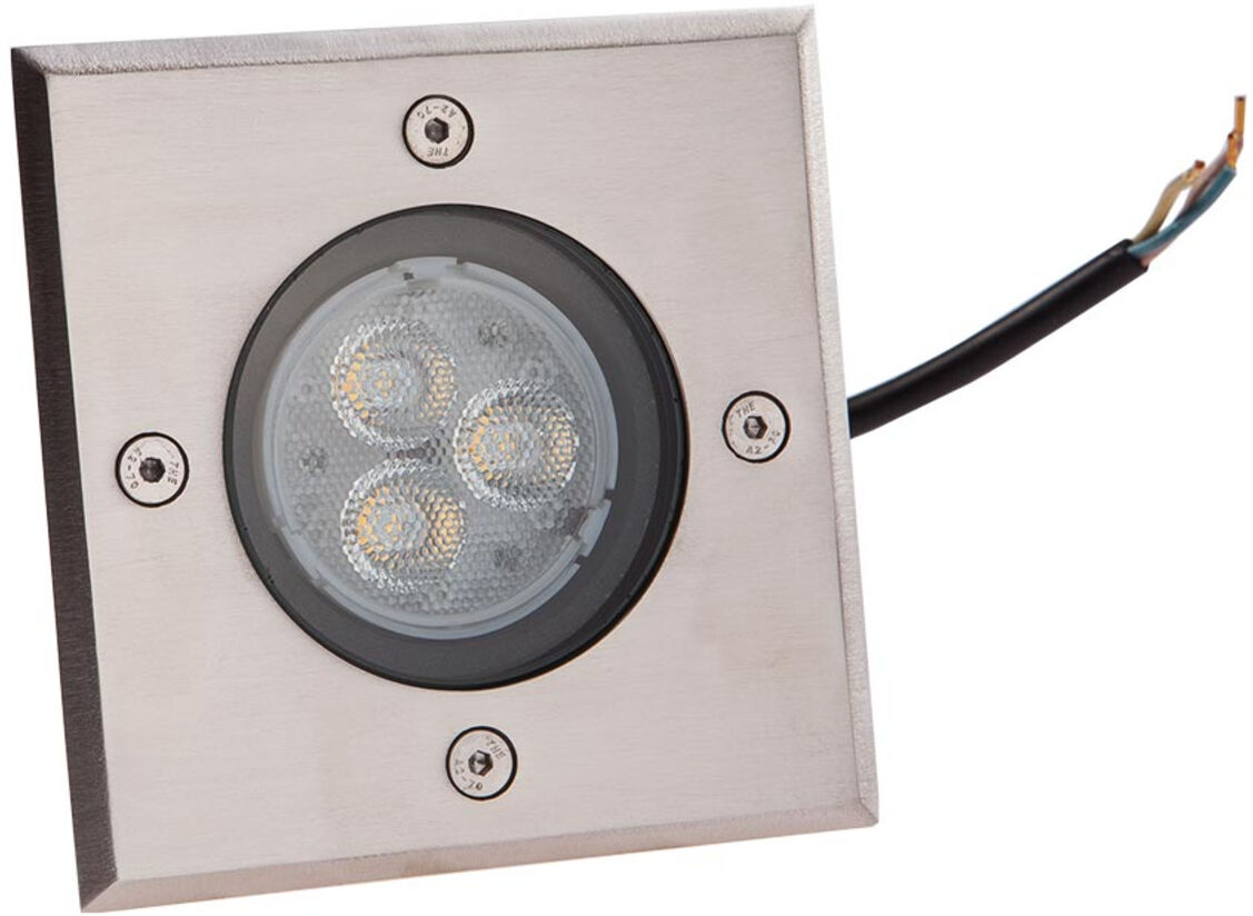 Lucande Kantet LED nedgravningslampe AVA, IP67 Lucande Kantet LED nedgravningslampe AVA, IP67