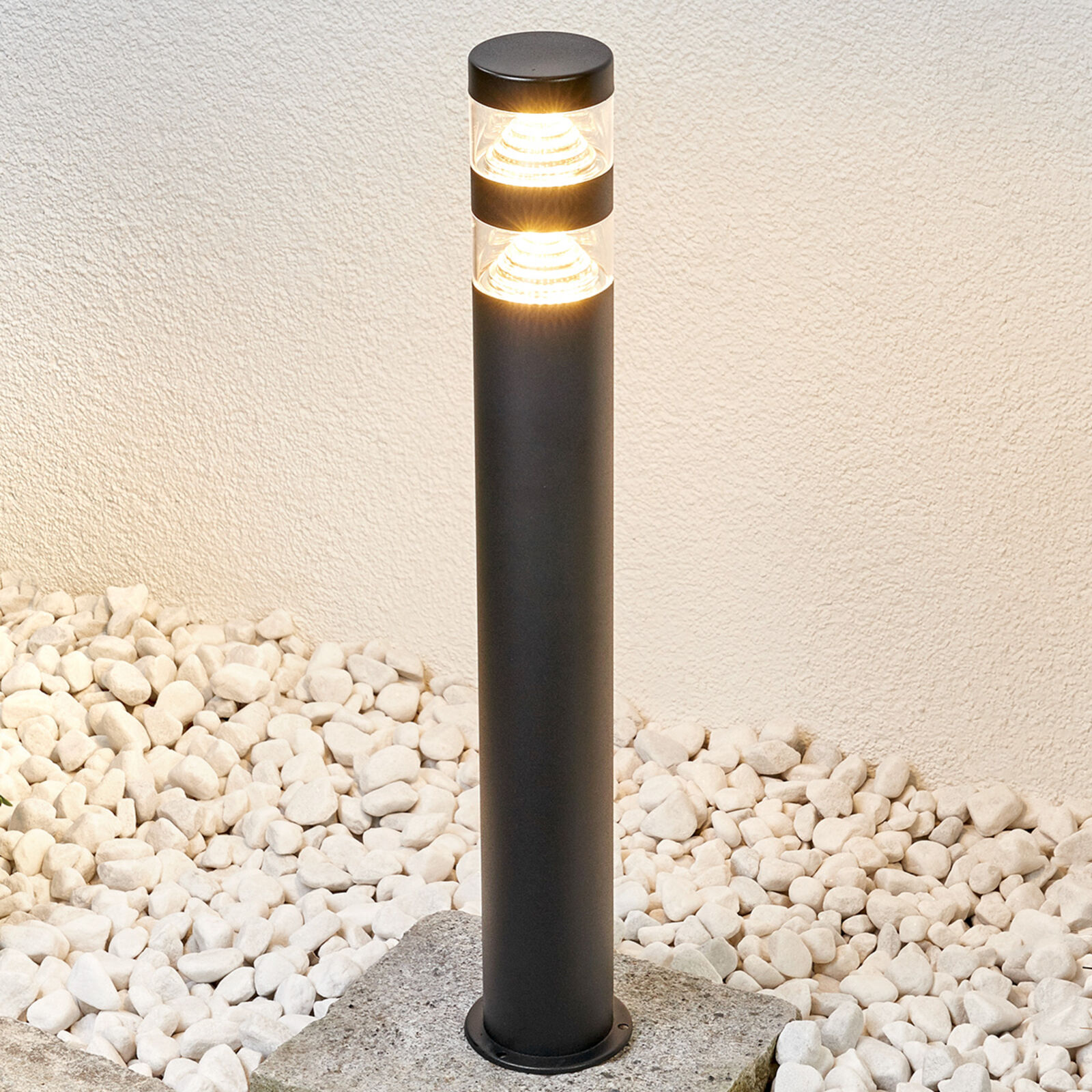 Lindby Vejlampen Lanea af rustfrit stål med LED´er Lindby Vejlampen Lanea af rustfrit stål med LED´er