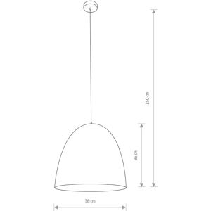 Euluna Egg M pendellampe i metal, Ø 38 cm, hvid