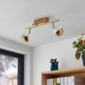 Lucande Kilio LED-loftspot, 2 lyskilder, guld