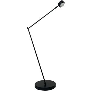 Lindby Jyla gulvlampe, sort, justerbar, linse, 3000K